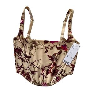 Out From Under Lovestruck Square-Neck Corset Women’s Small Floral New